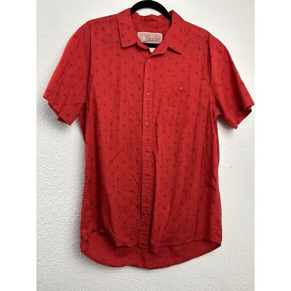 Brooklyn Cloth Trademark Red Pink Flamingos Pattern Button Down Shirt Men's XL‎ - Picture 1 of 11